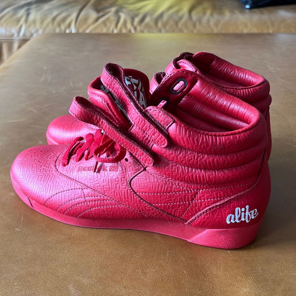 Red Reebok freestyle high top collab Alife sneaker
